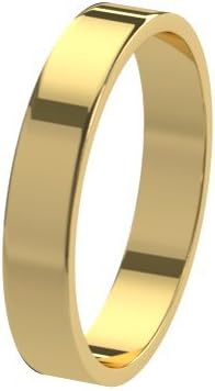 New Solid 18ct 750 Yellow Gold 3mm Medium Flat Shape Unisex Wedding Ring Band Available in All Sizes from G - Z+3 | UK Manufactured &amp; Hallmarked