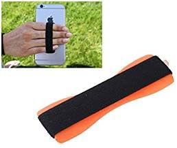 Mobile phone / tablet / iPad / iPhone / iPod Pop Elastic Socket Band Finger Hand Grip [Ensures you don't have to rest your device on your sore/aching little finger - Preventing 'Smartphone Finger'] - Anti-theft Security Device and Carrying Aid (Orange)