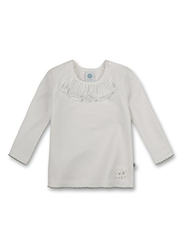 Sanetta Baby Girls 113469 Sweatshirt, White (white 10), 6-9 Months (Manufacturer size: 074)
