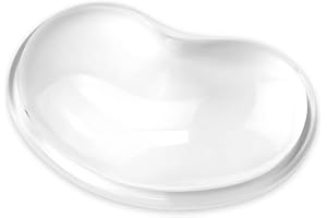 Arisase Almohadilla de reposamuñecas suave para ratón, cómoda y fresca, cojín ergonómico de gel de silicona de tamaño pequeño de gel para laptop, computadora, oficina y hogar (transparente)
