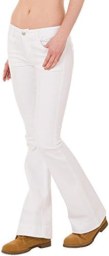 Low Rise Bootcut Flared Stretch Jeans - White (10)