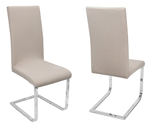 Beautex Johanna Stuhlhusse elastische Stretch Husse Bi-Elastic, Baumwolle, Farbe wählbar, Stein - 2