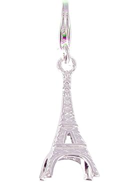 Schmuck Les Poulettes - 925 Silber Anhänger - Silber Eiffelturm