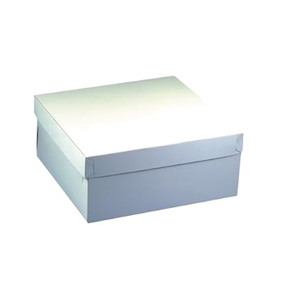 PAPSTAR Lot de 10 boîtes carton pour tartes et gateaux avec couvercle 30x30x13cm