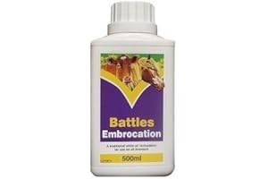 WILLIAM HUNTER EQUESTRIAN Battles Embrocation Oil - The finest traditional white oil embrocation for use on all livestock & horses (Choose 250ml or 500ml)