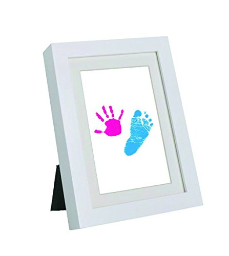 Magisches BABY ABDRUCKSET – keine Tinte, kein Gips! (ausreichend für 3 Hand- oder Fußabdrücke, ab Geburt möglich) – 4x Papier, 1x farbloses Tuch - 8
