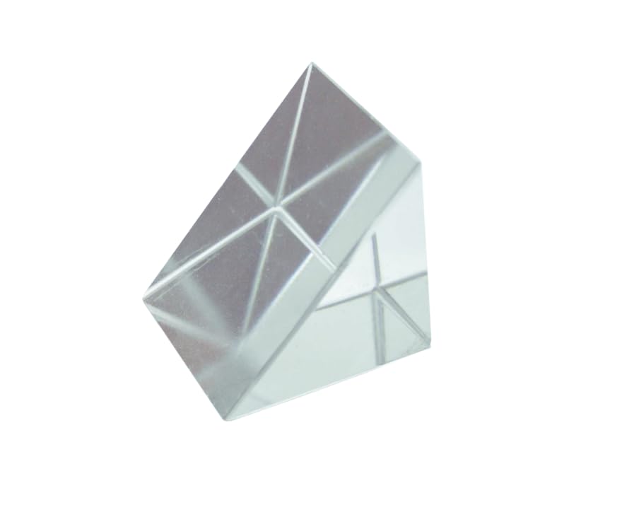 ERH India 1 Pc 50 x 50mm Right Angle Glass Prism for School Students, Optical Accuracy, Photography and Science Project, etc