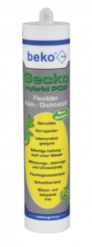 Gecko Hybrid Pop 1-Komponenten Klebstoff weiß 310ml