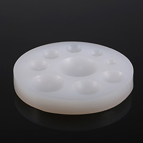 Anself DIY Gießform Epoxy Schmuckguss-Form für Schmuck und Nagel Deko, Kleine und große runde Vertiefungen - 6