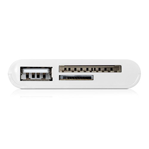 kwmobile 3in1 Micro USB OTG Kabel Adapter für Samsung Galaxy Tab S2 9.7 T810N/T813N/T815N/T819N – Card Reader Tablet Kartenleser Anschluss für USB 2.0 / SD Karte / Micro SD Karte in Weiß - 4