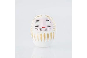 YOSHIDA DARUMA Daruma, Amulette Japonaise en Papier mâché, 6 cm Taille 0.3 (Blanc)