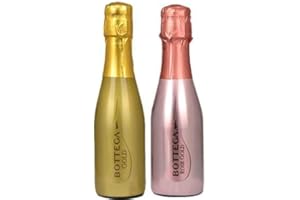 Bottega Prosecco Gold and Sparkling Rose Wine 2 Bottle Set 20cl Bottles - Ideal as Presents and Special occasions
