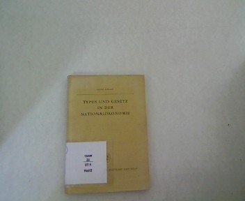Typus und Gesetz in der Nationalökonomie