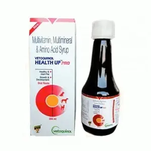 Vetoquinol Health Up Pro Syrup Growth-Enhancing Supplement for Pups and Young Dogs 200 ML (Pack of 2)