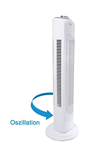 SUNTEC Turmventilator CoolBreeze 7.400 TV [74 cm hoch, 3 Stufen, oszillierend, 2-Stunden Timer, 45 Watt] - 2
