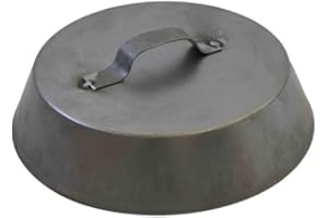 Mistermoby Couvercle rond de 34 cm de diamètre cuisson sous les braises effet four - pour cheminée, poêle, barbecue