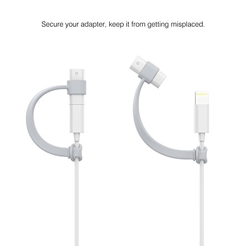 MoKo Apple Pencil Stift Kappehalter – Premium soft Silikon Schutzkappe/ Schreibfeder-Abdeckung/ Halterung / mit Spitzen Ersatzspitzen Halter für Apple iPad Pro Pencil, Grau - 4