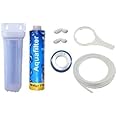 GE Filtration Prefilter Set kit for All Domestic RO Water Purifier/Complete Filter Set Pack of (Transparent housing with Candle Filter 10inch+Wrench+Elbows+Teflon and Pipe 2 Meter 1/4)