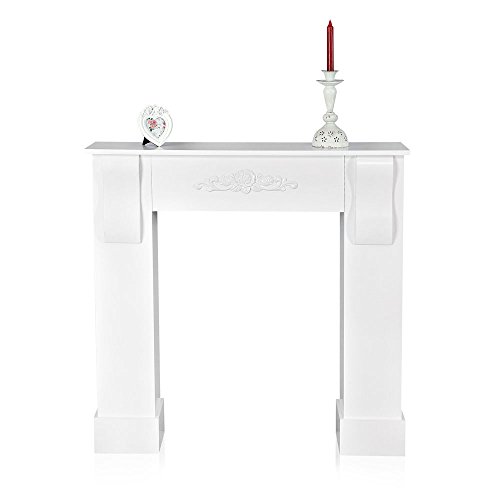 Edle Kaminumrandung / Kaminkonsole im Landhaus Stil in Weiß