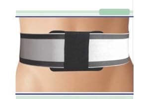 LJC White Umbilical Hernia Support Belt Abdominal Navel Truss One Removeable Cushion Pad UK (XL 39-44 inches)