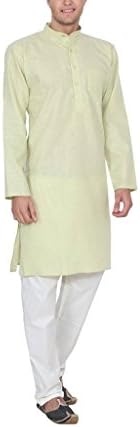 Indian Traditional Mens Linen Cotton Kurta Pyjama Set