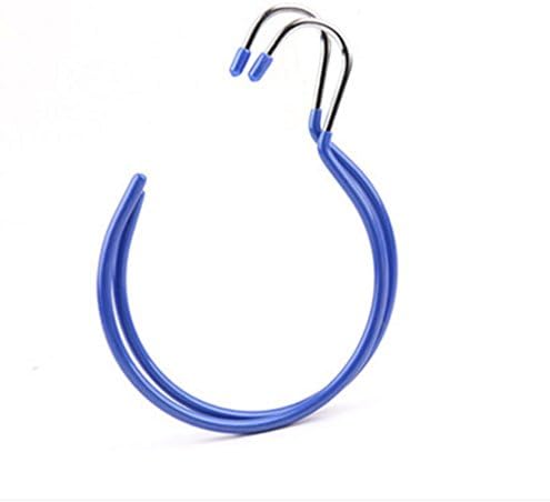 4 PCS Portable Laundry Hook Hanging Multifunctional Hanger Holder Scarf Hangers for Socks Organize Your Leggings, Scarfs, and Ties (Blue)