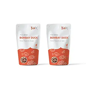 BINX Bombay Duck Cat Treats 50gm | Fish Bites | (Buy 1 Get 1 Free )