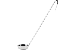 Vogue mestolo GG003, dal fondo piatto, in acciaio INOX, capacità: 56 ml