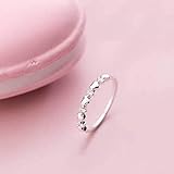Katylen S925 Silberring Weiblichen Stil Süße Herzförmige Ring Temperament Einfache Diamant Liebe, S925 Silberring, 9