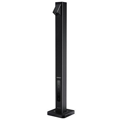 Preisvergleich Produktbild AUKEY Schreibtischlampe aus Aluminium, Platzsparendes Design, Metall veredelt, dimmbare LED Schreibtischleuchte mit USB Ladeanschluss, 5 Helligkeitsstufen und Timer für Lesen, Bürolampe