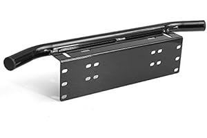 RIGIDON 23 pouces Support de plaque d'immatriculation voiture, Noir Aluminium Support de barre d'éclairage led, feux de travaille support de Fixation de Plaque D'immatriculation pour Offroad SUV 4x4