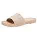 Produktbild Tohole Frauen Peep Toe Flatform Sandalen Plateau Schuhe Schlappen Sommer Flache Espadrille Sandaletten Wildleder Strand Hausschuhe Sommerschuhe Bequeme Modern(beige,42 EU)