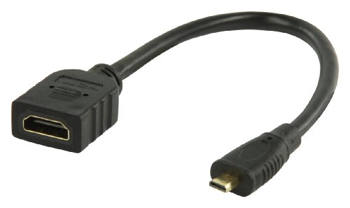 Valueline VGVP34790B02 High Speed HDMI Kabel mit Ethernet (Mikrostecker auf Eingang, 0,2m) schwarz