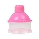 KAMIERFA Baby Milk Powder Dispenser Pink mit Flaschenbuersten-Set - 2