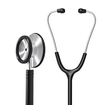 MCP Cardiology Stethoscope for Doctors, Nurses, Medical Students (Black)