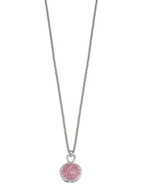 Esprit Collection Damen-Halsband 925 Sterling Silber rhodiniert Glas Zirkonia elysum day & berry pink ELNL91692D420