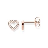 Thomas Sabo Damen-Ohrstecker Herzen Gross 925 Sterling Silber 750 Roségold  H1945-416-14