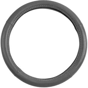 Auto Garh Leather Steering Cover for Tata Indica Vista (Grey)