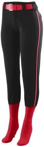 Augusta Sportswear WOMEN'S COLLEGIATE LOW RISE SOFTBALL PANT M Black/Red/White (US)