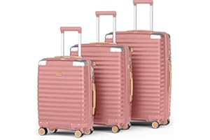 Joyway Set de Valises 3 Pièces, Ensemble Bagages Rigide en PP, Ultra-Légère et Résistante, avec 4 Roues Doubles Pivottantes Serrure TSA Idéal pour Voyages en Famille et Les Longs Trajets