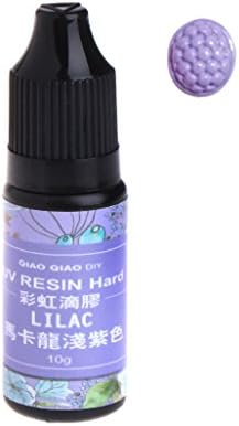 HBSHE 10g UV Resin Epoxy DIY Jewelry Making 18 Color Quick Dry Curing Activated Crafts (Light Purple)