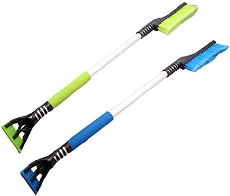 Jiahe Snow Brush Snow Remove Tool Multi-functional Long-handled Snow Brush Winter Snow Shovel Ice Shovel with Foam Snow Removal Set(Blue Green),Green