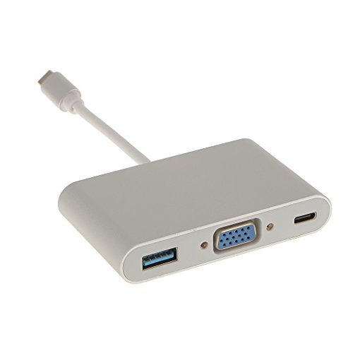 Generic Usb 3.1 Typ C Vga USB 3.0 Buchse AV-Adapterkabel Konverter Silber
