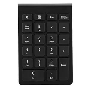 Portable Mini 2.4G Wireless Numeric Keypad Ergonomic One-Hand Wireless Bluetooth Office Work Keyboard for Smartphone Desktop Computer Laptop