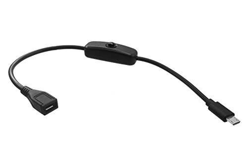 HomeSpot 28.5CM kurzes Micro USB 2.0 Kabel mit Ein/Aus Schalter – Ideal zur Stromversorgung von Raspberry Pi Zero, oder zur Ladung von Smartphones und Tablets (28.5CM USB Kabel mit Schalter) - 3