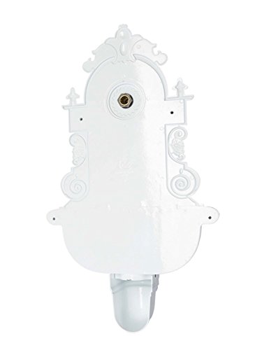 Waschbecken Wandbrunnen Wein Garten Alu weiss antik Stil Brunnen Waschplatz Bad - 5