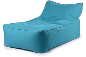 IAMZHL outdoor solid color foldable adults bean bag sofa cover lounger, relax garden beanbag big man recliner - blue,a1