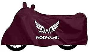 GOLABROS Bike & Scooty Body Cover for All Two Wheeler, 100% Fully Fitted and Water Resistant WODWAME(Maroon)
