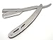 Saaqaans BSR-013 Straight Cut Throat Shaving Razor Manual Traditional Professional Barber Razor for Men With a Stylish Black Pouch (Stainless Steel SAND)