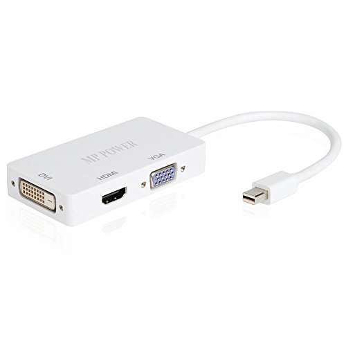 MP power @ 3in1 Mini DisplayPort MINI DP a HDMI VGA DVI Cavo Convertitore cavo Adattatore per Apple MacBook macbook pro, MACBOOK Air iMac Mac mini PC Microsoft Surface Pro1 2 3 Lenovo Thinkpad